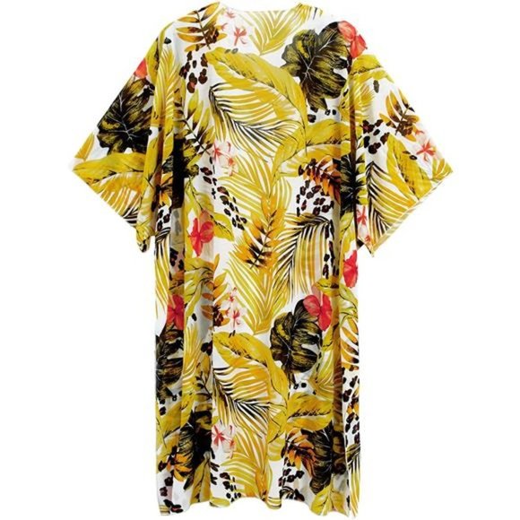 KIMONO Cardigans Boho Chiffon Beach Cover Up Tops 006 White - Picture 4 of 4